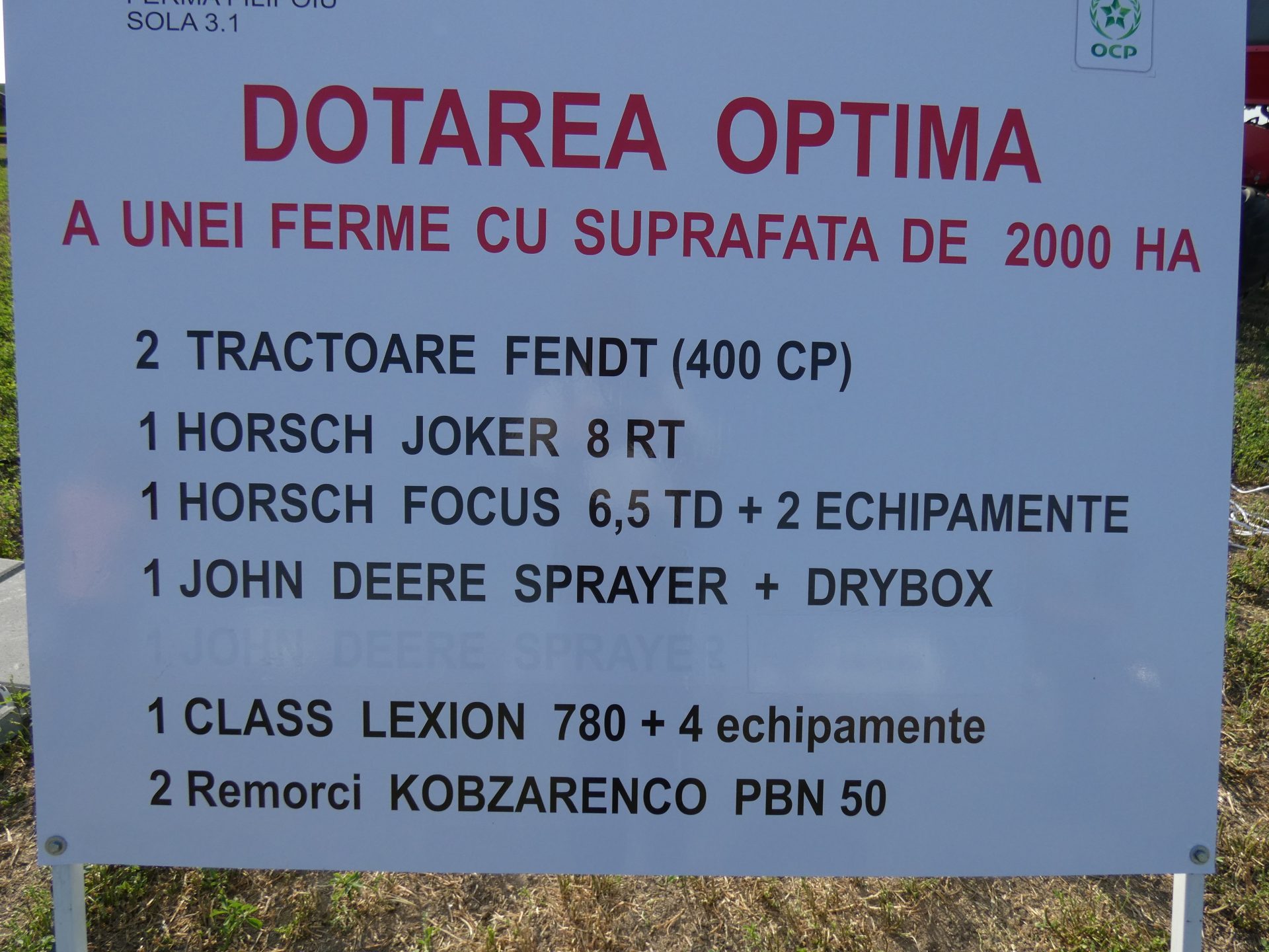 lista utilaje pentru dotarea optima a unei ferme