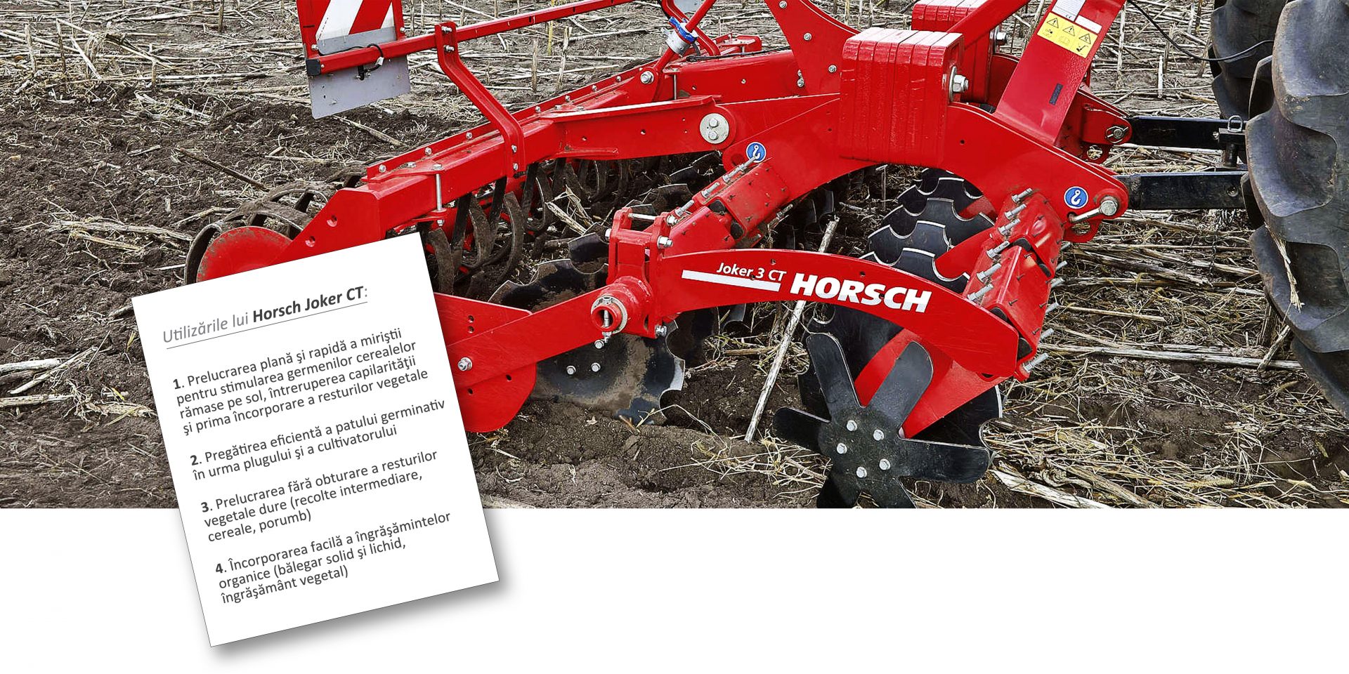 Disc scurt Horsch Joker 3 CT culoare rosie